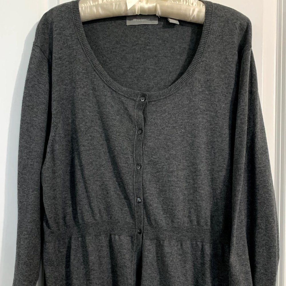 Gray Cinched waist knit top Liz Claiborne Size 1X